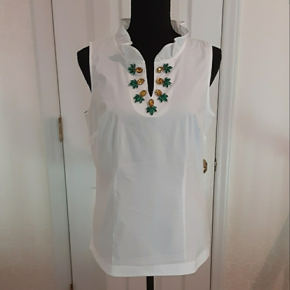 Talbots Tops - Talbots Pineapple Blouse